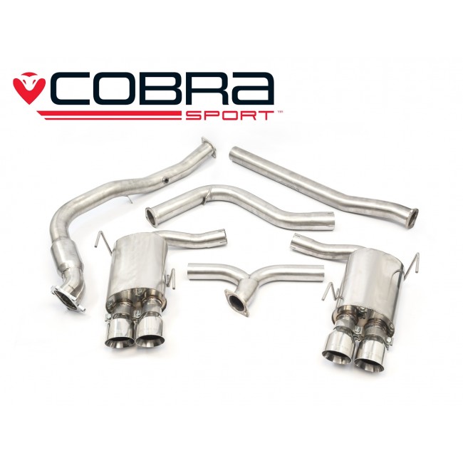 Cobra 3\" Turbo Back Exhaust Subaru WRX / STI 2014> with Sports Cat Non-Resonated SU83b_1