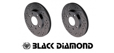 Black Diamond Combi Front Brake Discs Subaru Impreza STI Widetrack 04-19 KBD1404COM