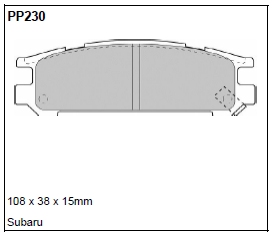 Black Diamond Fast Track Rear Brake Pads Subaru Impreza WRX 2001-2007 FT381_1
