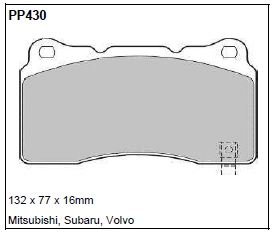 Black Diamond Fast Track Front Brake Pads Subaru Impreza STI 2001-2020 FT430_1