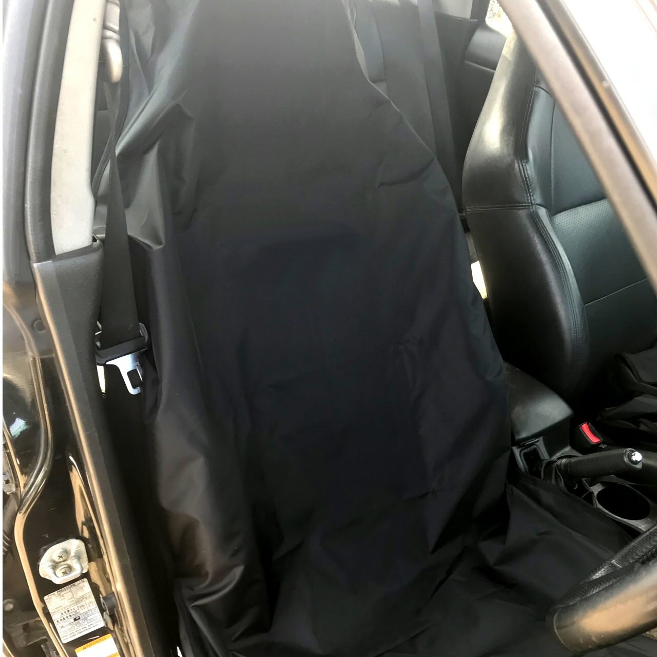 Airbag Compatible Seat Cover for Subaru Impreza, Legacy and Forester Plain Black_1