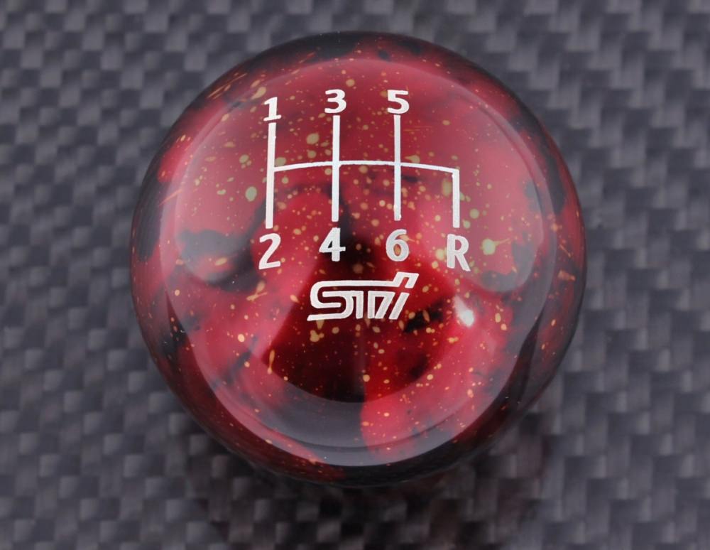 Billet Aluminium Impreza Gearknob Cosmic Red STI_1
