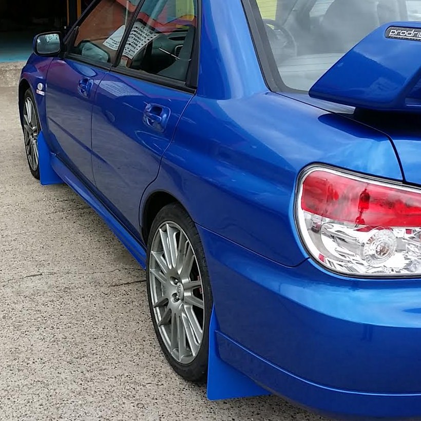 Blue Mudflaps - Subaru Impreza WRX and STI New Age 2001-2007 With Choice of Logos_3