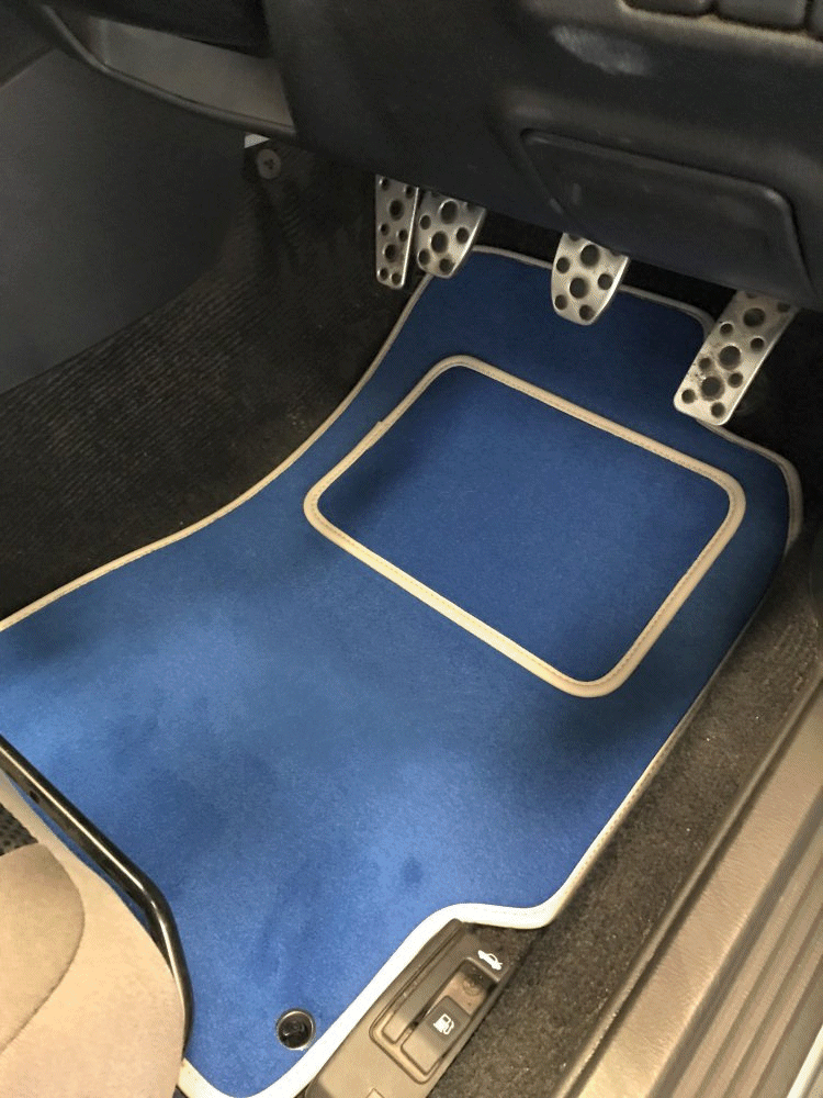 Blue with Silver Binding Tailor-made Car Mat Set for Subaru Impreza WRX & STI 1993-2019_3