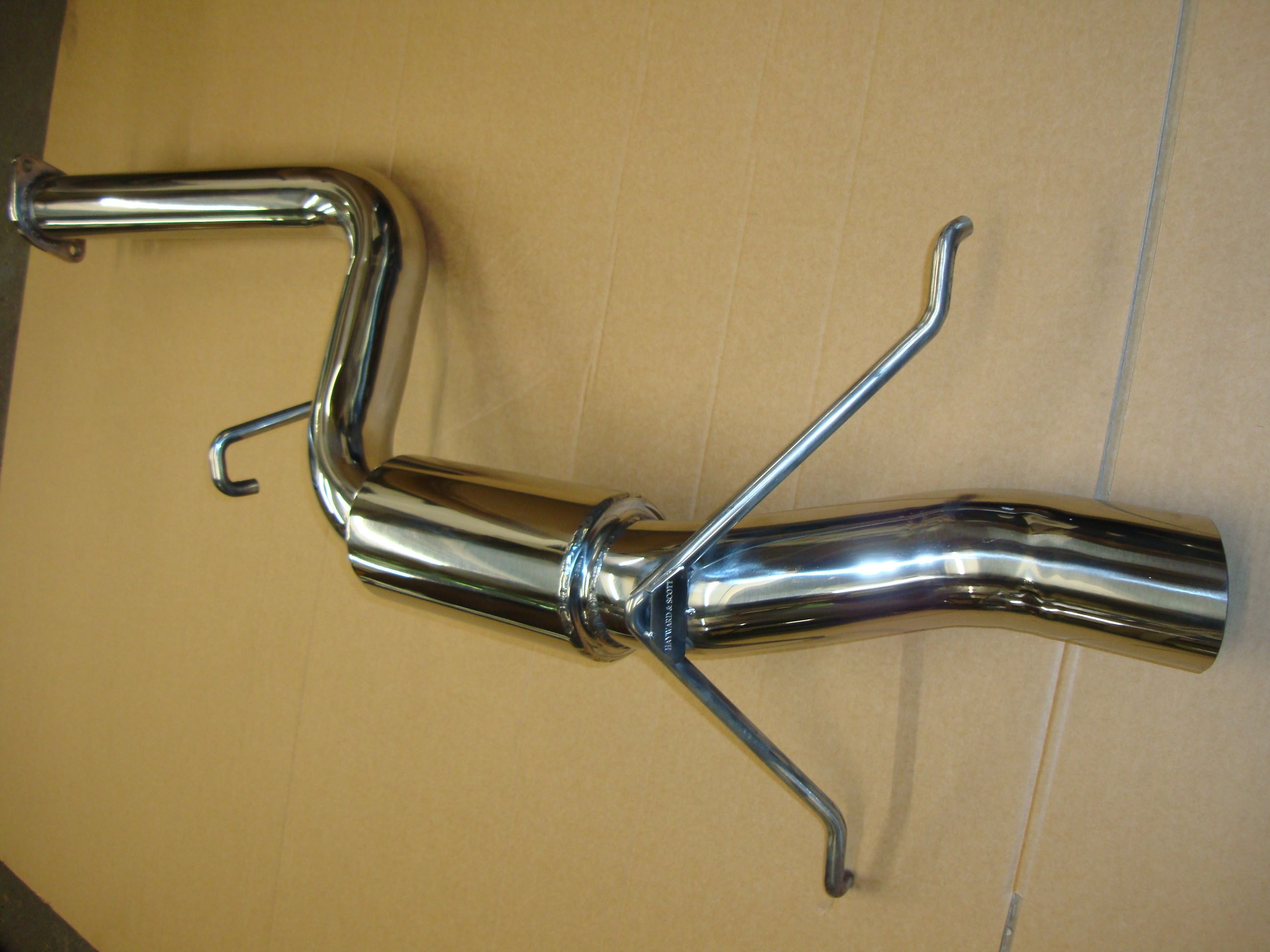 Hayward And Scott 2.5\" Group A Replica Exhaust Rear Silencer - Polished - Classic GC8 Impreza_1