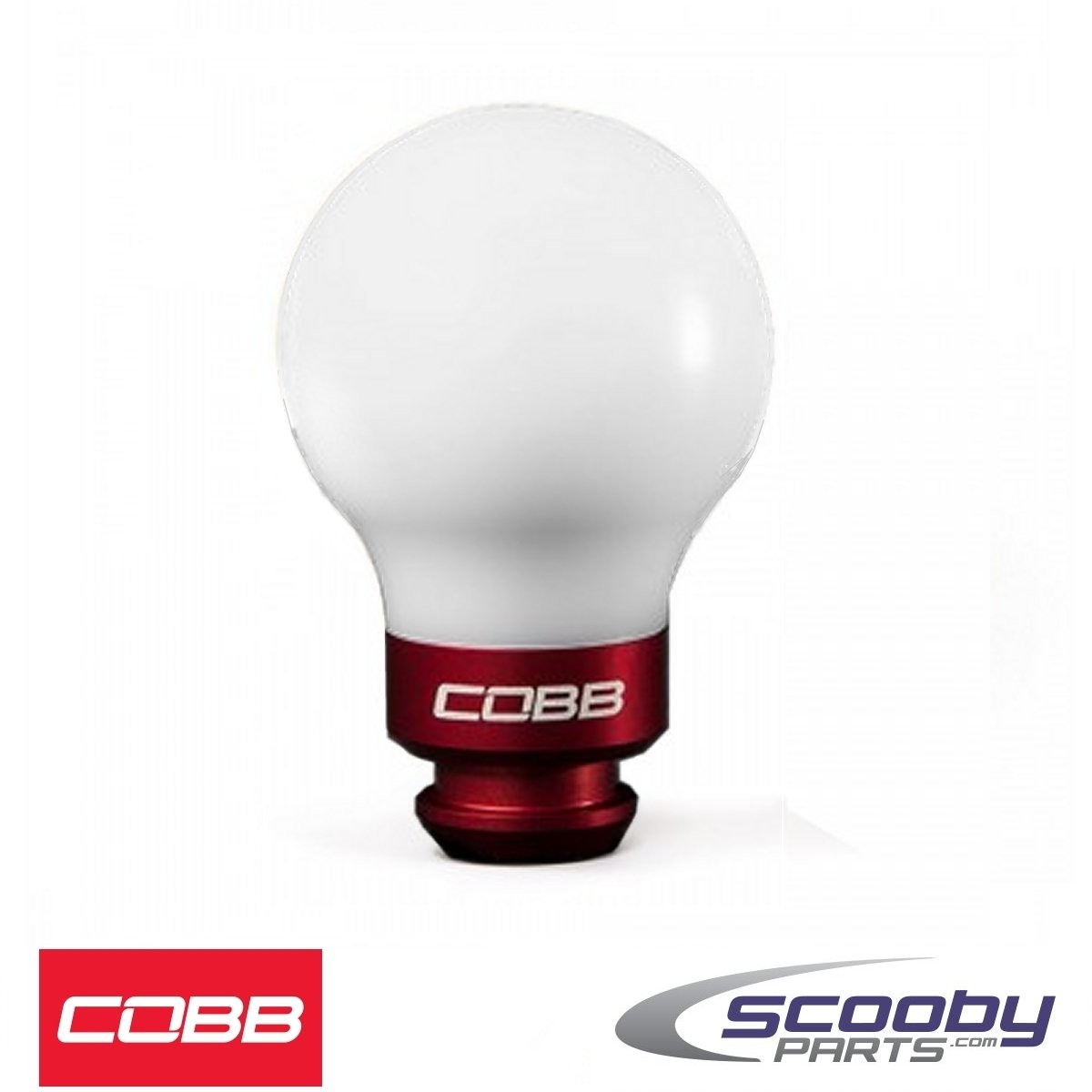 COBB Subaru 5-Speed WRX COBB Gearknob - White and Race Red_1