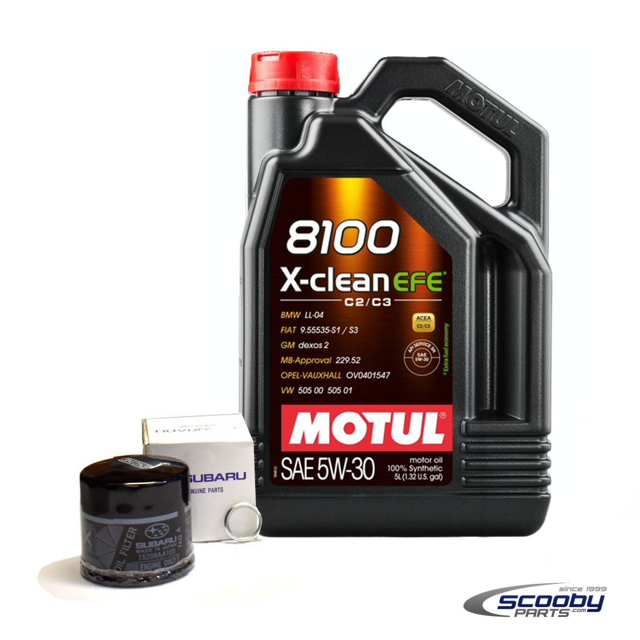 Motul 8100 X-clean efe Fully Synthetic 5w30 Engine Oil & Genuine Subaru Oil Filter Deal_1