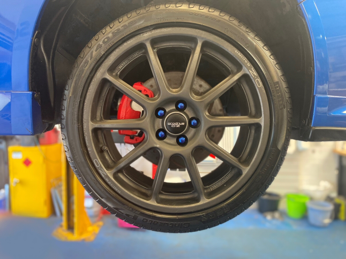 Titan Subaru Impreza Wheel Nuts Blue Set of 20_4
